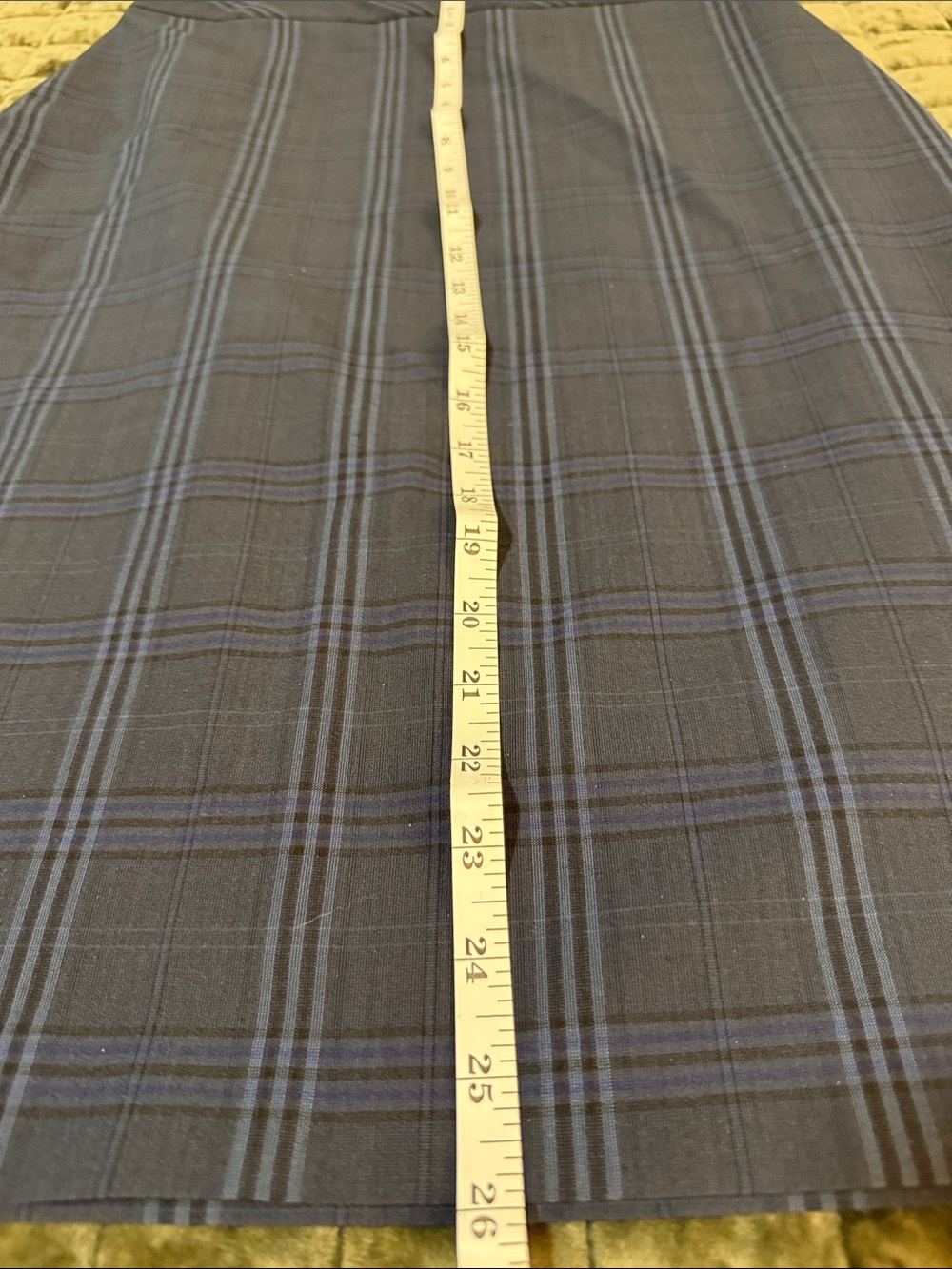 Banana Republic Navy Plaid Pencil Skirt - Picture 12 of 14